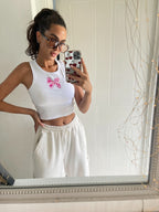 Money Bow Tank - Pink