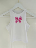 Money Bow Tank - Pink